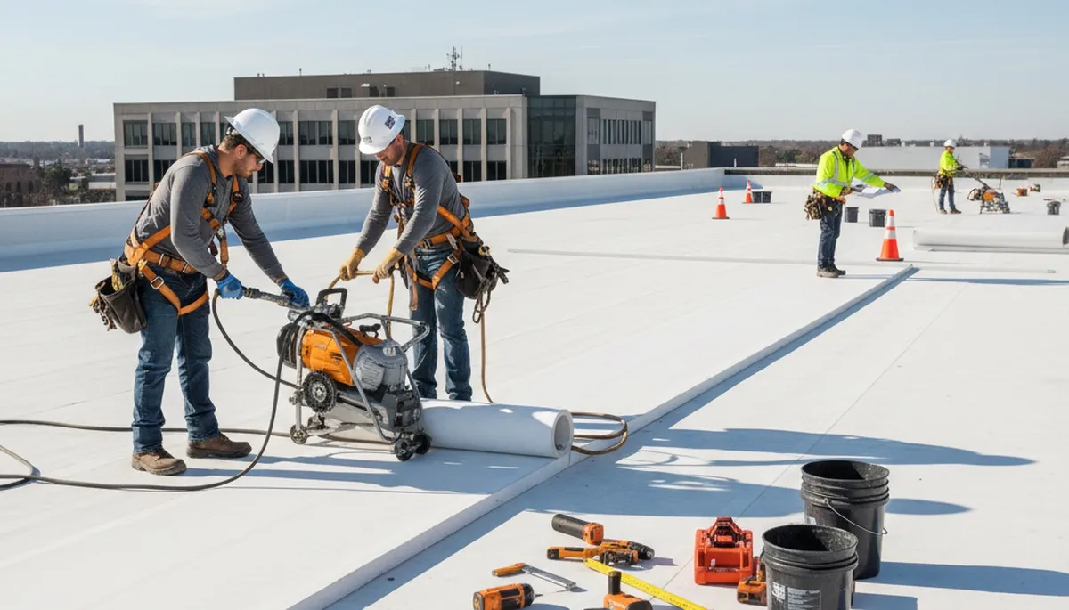 Commercial roofing installation in Virginia Beach, VA for coastal business protection