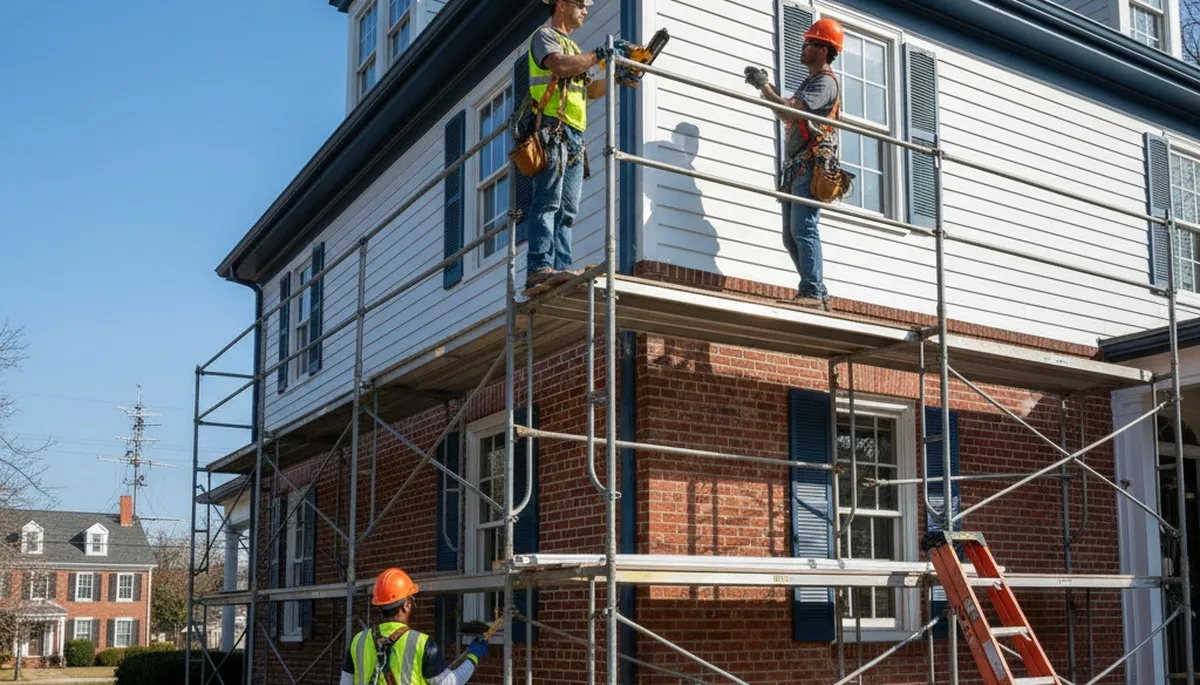 Vinyl siding installation in Virginia Beach, VA for a residential home exterior